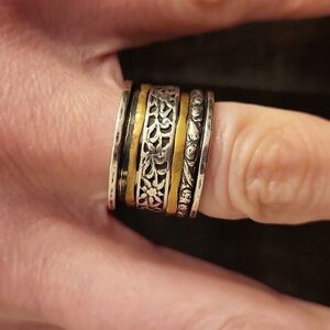 Silpada Sterling Brass Spinner Ring